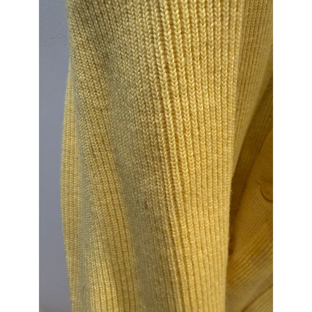 Vintage Yellow Cardigan Wool sweater Andreno Argenti - Picture 8 of 11